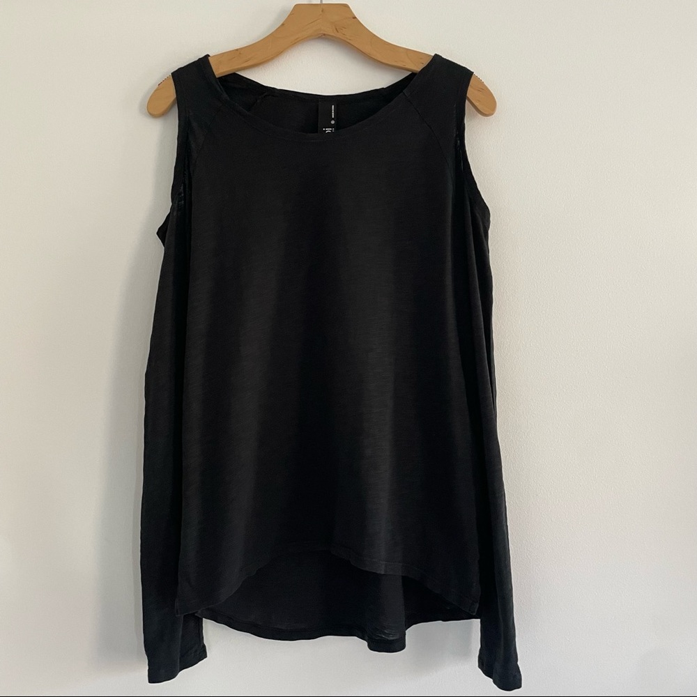 Bobi Modal Cold Shoulder Top - Picture 6 of 6